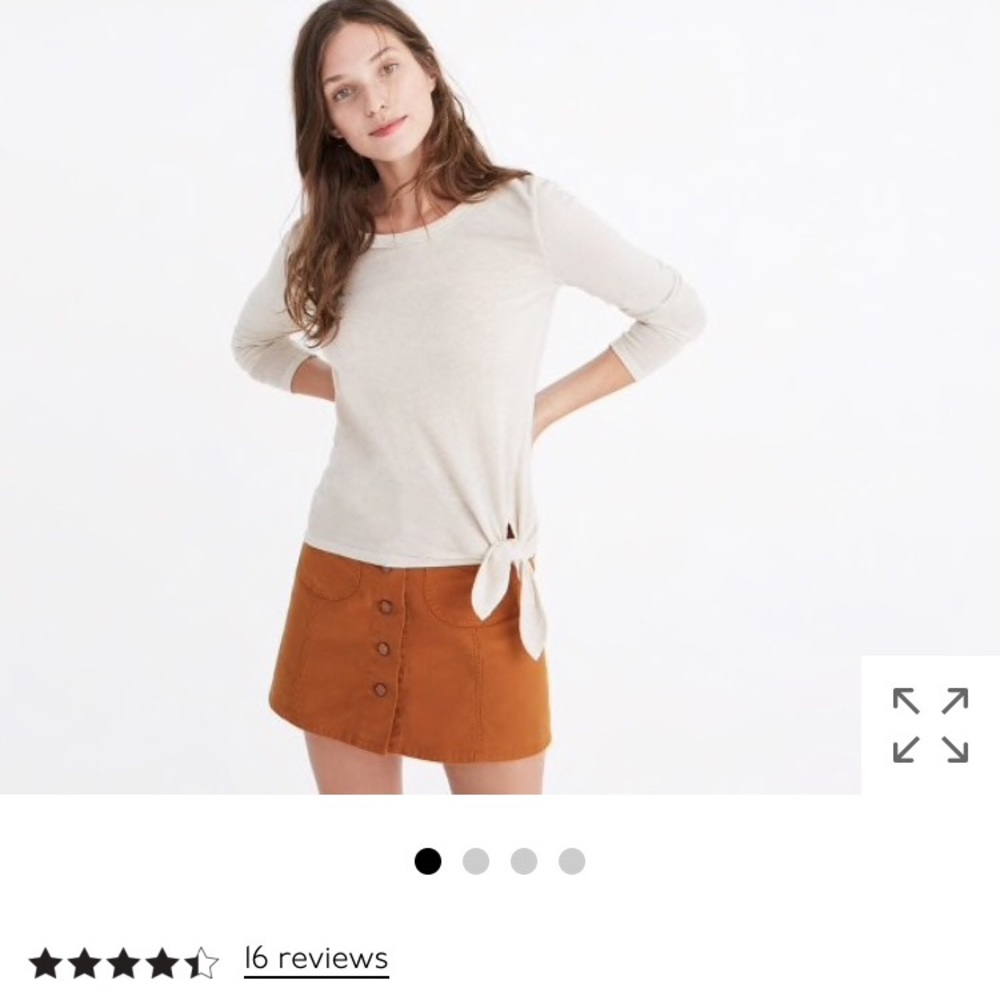 Madewell side tie tee